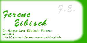 ferenc eibisch business card